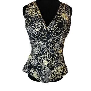 Casual Corner Annex Women’s Spring Summer Vintage 2000s Floral Tank Top Blouse